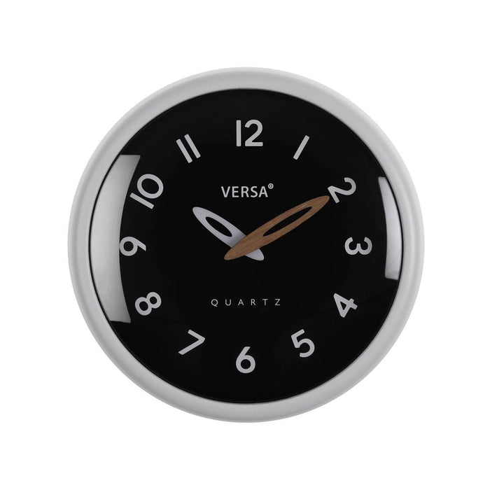 Стенен часовник Versa Бял Черен Пластмаса