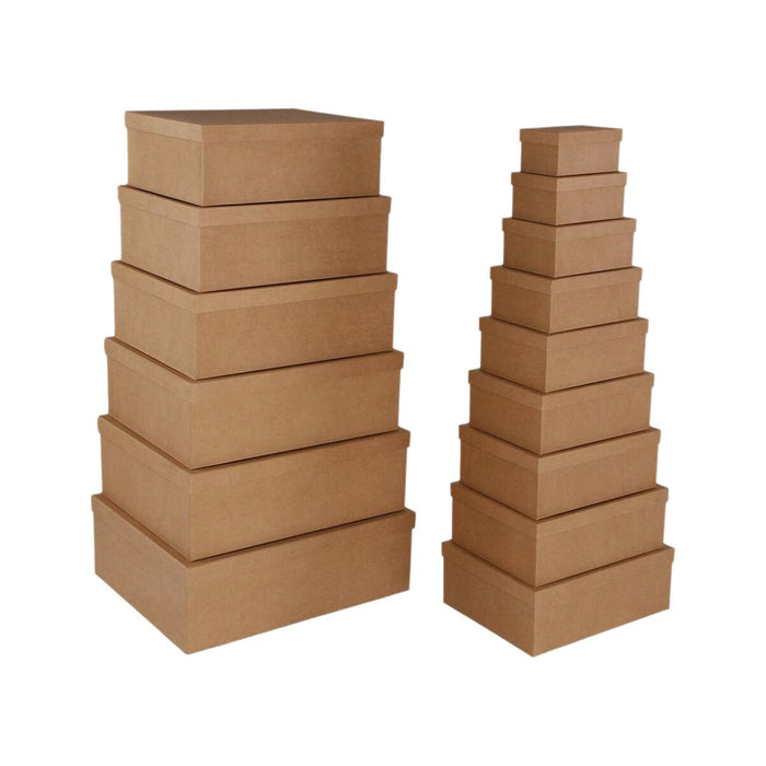 Комплект Декоративни Кутии Versa Кафяв Картон (15 Части)