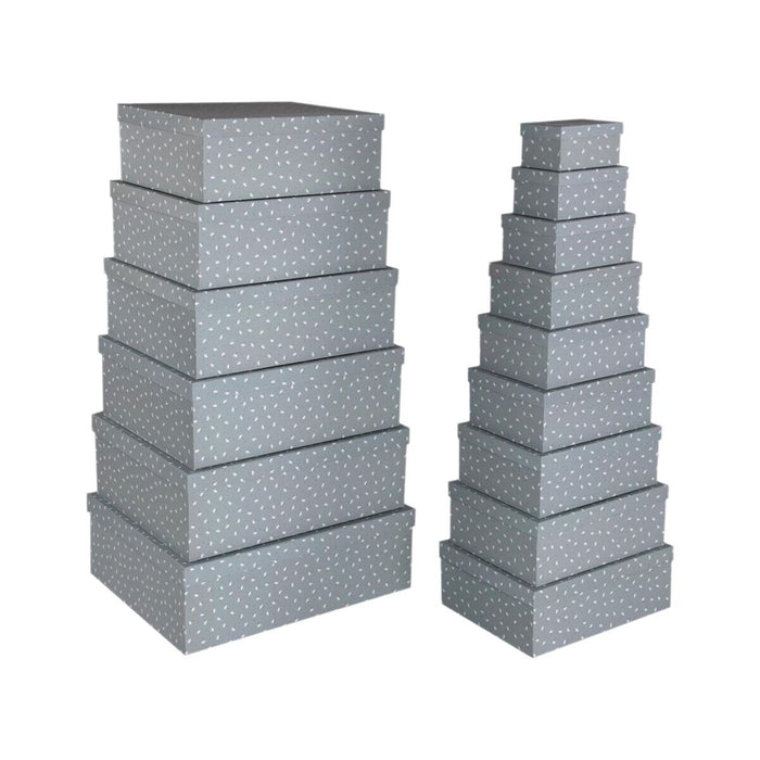 Комплект Декоративни Кутии Versa Сив Картон Lilled (15 Части)
