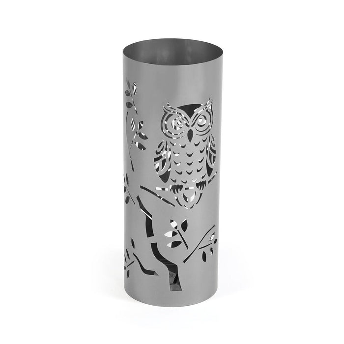 поставка за чадъри Versa Сребрист Семейство бухали 19 x 49 x 19 cm