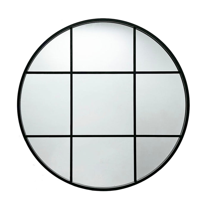 Стенно огледало Versa Черен 3 x 80 x 80 cm