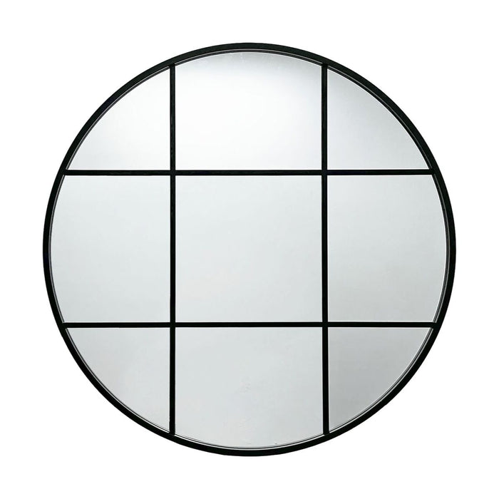 Стенно огледало Versa Черен 3 x 80 x 80 cm