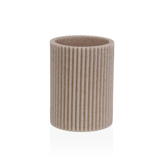 Поставка за четка за зъби Versa Бежов Смола 6,9 x 10,2 x 6,9 cm