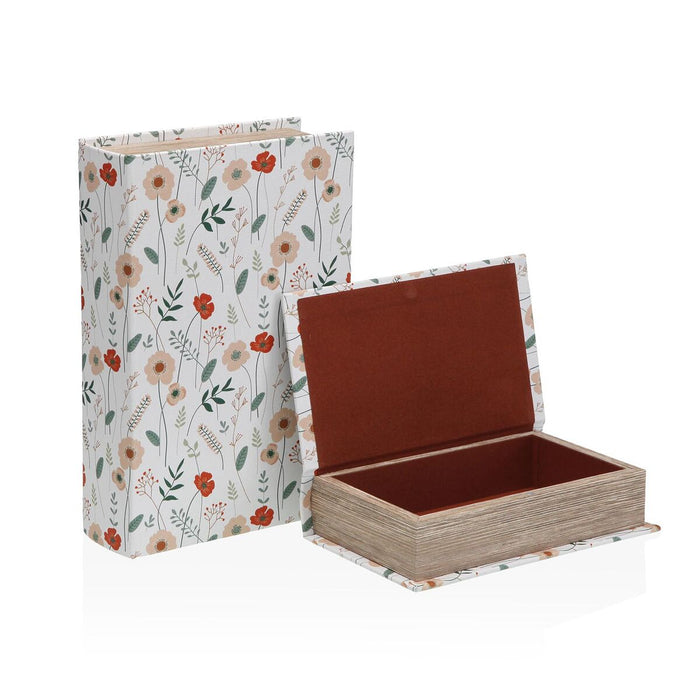 Декоративна кутия Versa Verdi Пластно Дървен MDF Lilled Книга