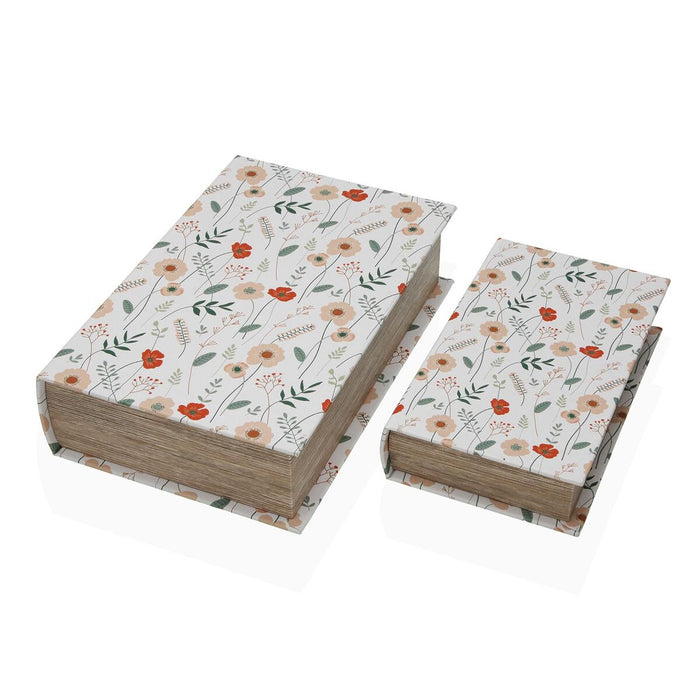Декоративна кутия Versa Verdi Пластно Дървен MDF Lilled Книга