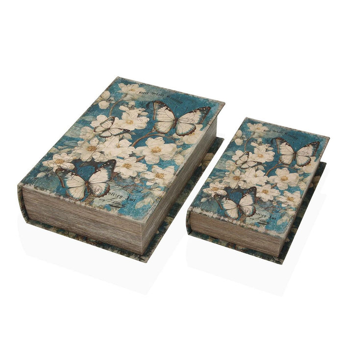 Декоративна кутия Versa Пластно Дървен MDF Lilled Книга