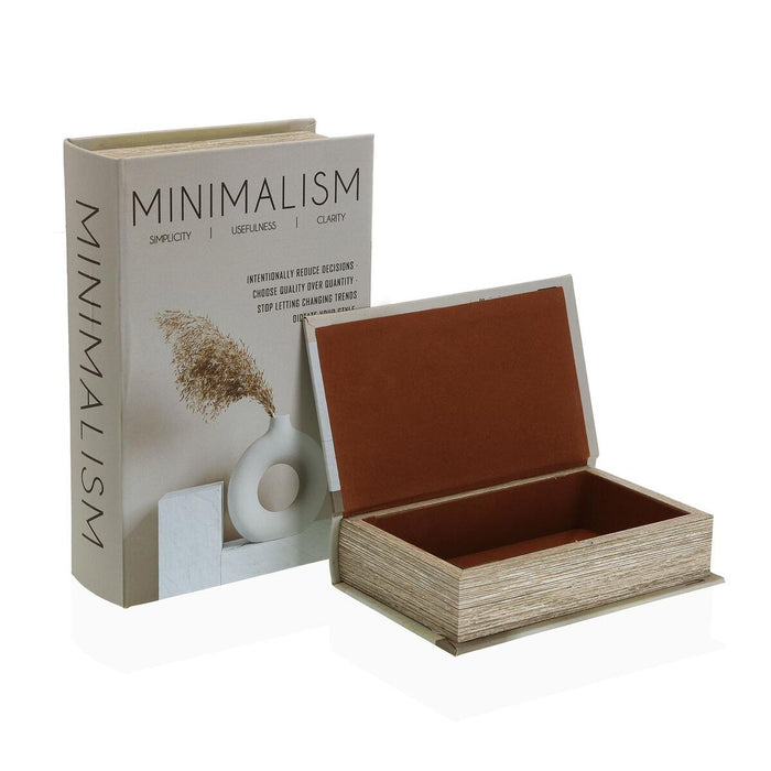 Декоративна кутия Versa Minimalism Пластно Дървен MDF Книга