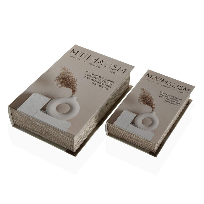 Декоративна кутия Versa Minimalism Пластно Дървен MDF Книга