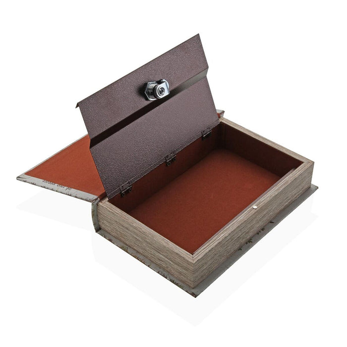 Декоративна кутия Versa Пластно Дървен MDF Дърво Книга