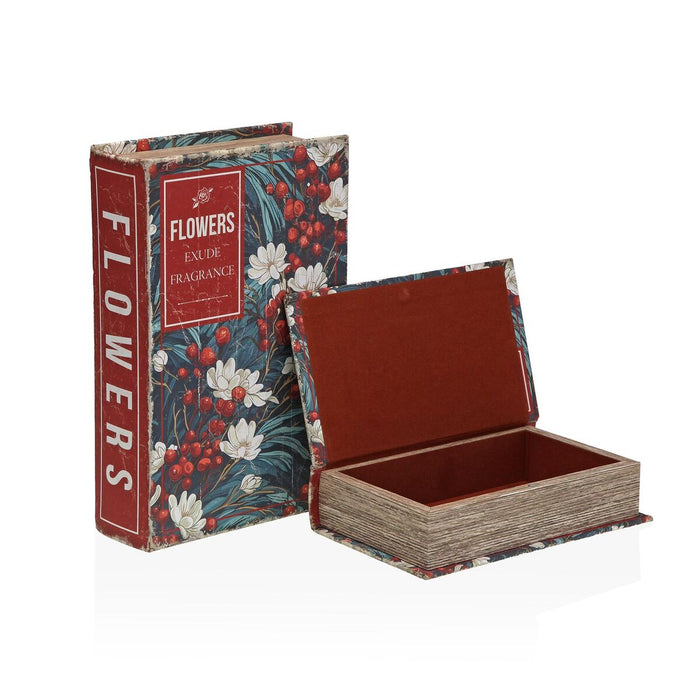 Декоративна кутия Versa Пластно Дървен MDF Lilled Книга