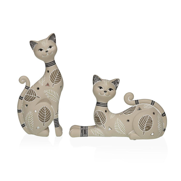 Декоративна фигурка Versa Бежов Котка 5,5 X 14,5 X 20 CM