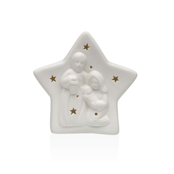 Коледна Украса Versa Бял Раждане / Витлеем 5,5 X 12,3 X 12,4 CM Декоративна фигурка