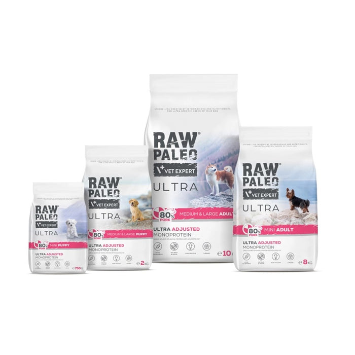 RAW PALEO Ultra Pork Medium & Large Puppy - суха храна за кучета - 2 кг