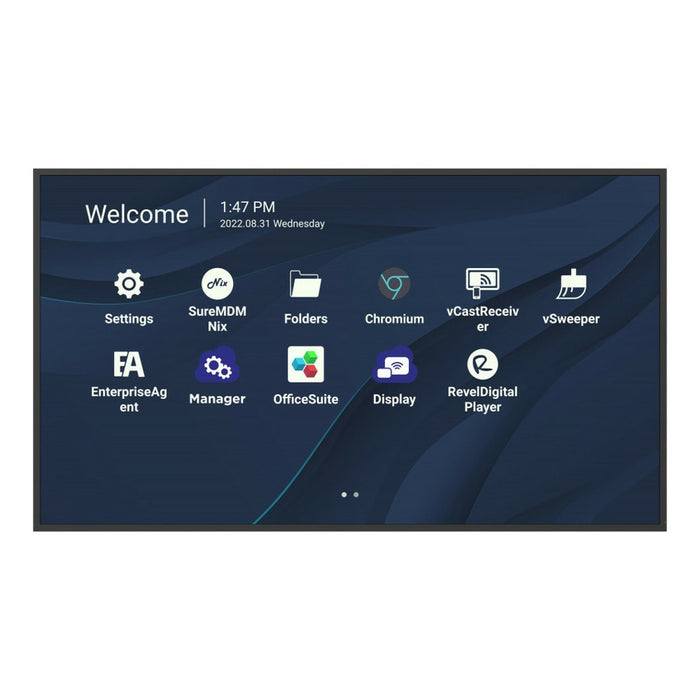 VIEWSONIC CDE6530 65-инчов LED търговски дисплей 3840x2160 500 нита 1200:1 HDMI вход x 2 USB-C x 1 HDMI изход x 1 w/ RS232