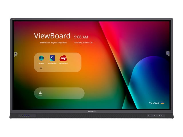 VIEWSONIC IFP8652-1B IFP 86 инча 3840x2160 33 многоточков сензорен 7H 350 nits 8GB RAM/64GB Android 9 OPSx1 Wi-Fi HDMI