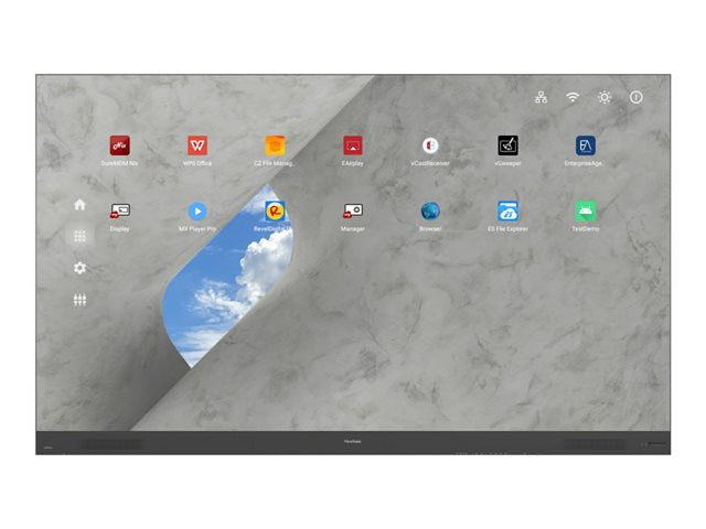VIEWSONIC LDP216-251 216 инча 1920x1080 25 mm дебелина Android 9.0 100-600 nits Пълна предна поддръжка H/K високоговорител HDbaseT