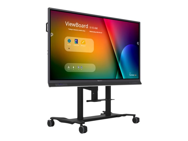 VIEWSONIC VB-STND-008 Стойка за количка Моторизирана количка с двойна колона нагоре-надолу и накланяща се количка за 55-86 инча VESA
