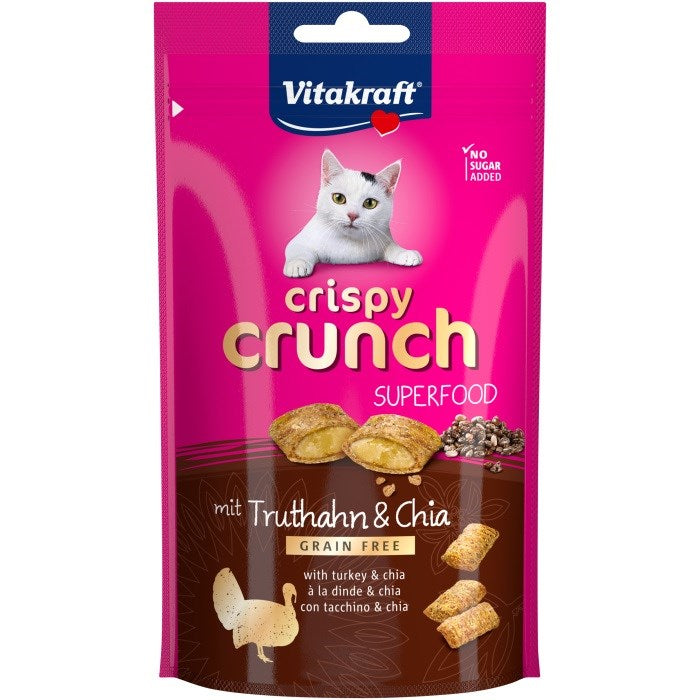 VITAKRAFT Crispy Crunch Turkey с чиа - котешки лакомства - 60гр