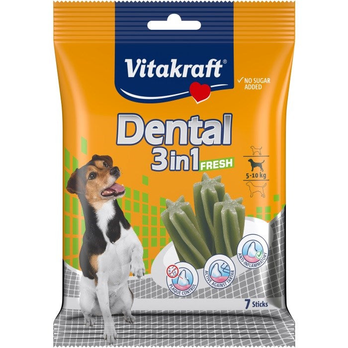 VITAKRAFT Dental Fresh 3in1 S - лакомство за кучета - 120гр