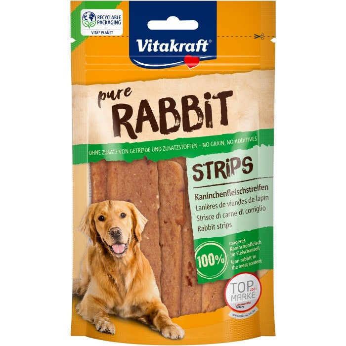 VITAKRAFT Pure Rabbit Strips - лакомство за кучета - 80гр