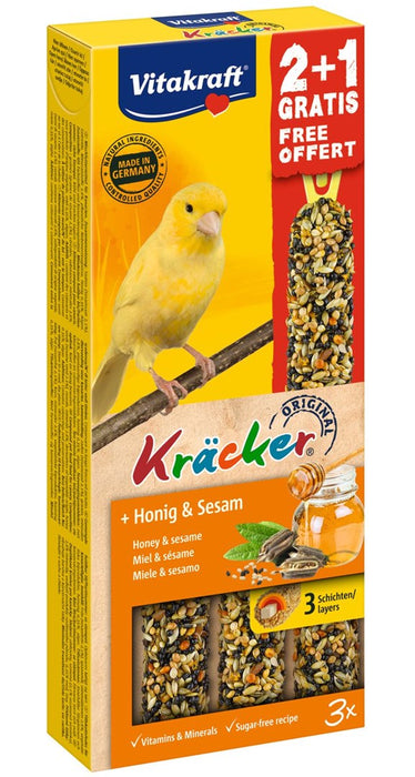 VITAKRAFT Kräcker Мед и сусам - лакомства за канарчета - 2+1