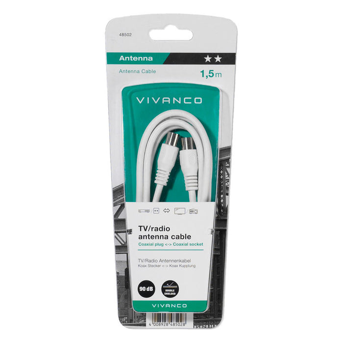 КАБЕЛ КОАКСИАЛЕН VIVANCO 33724 COAX 1.5M