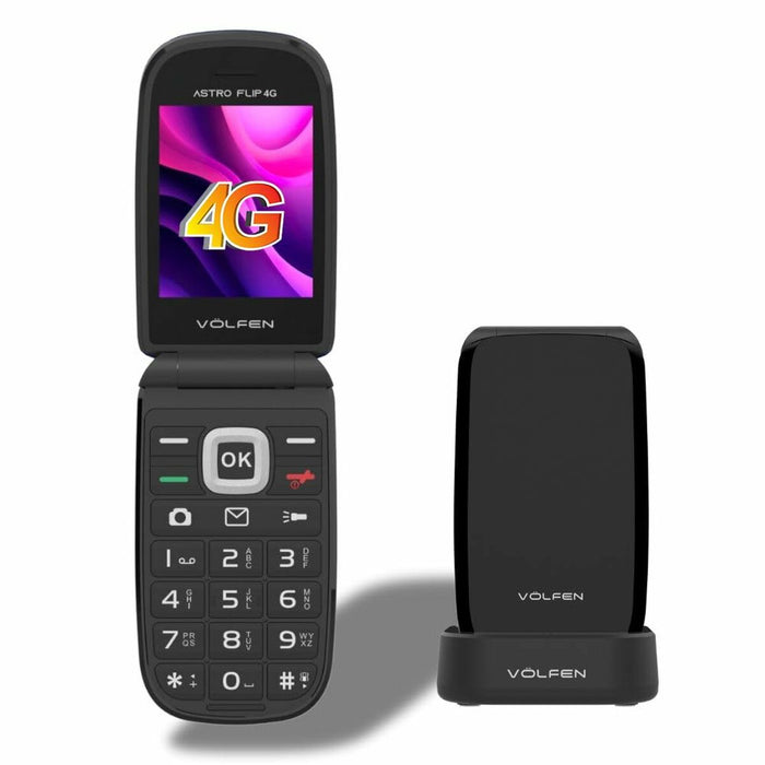 Мобилен телефон за по-възрастни хора Volfen ASTRO FLIP Черен 48 MB 2,8" 4G