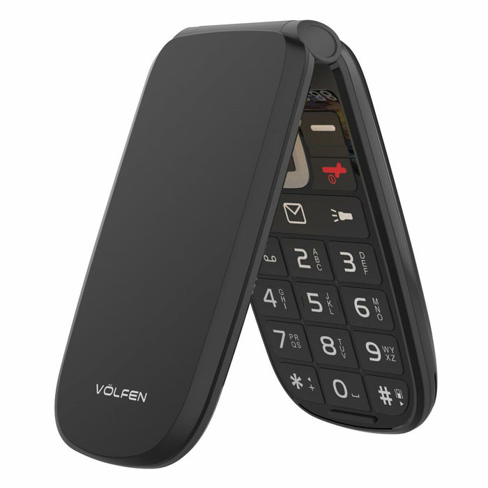 Мобилен телефон за по-възрастни хора Volfen ASTRO FLIP Черен 48 MB 2,8" 4G