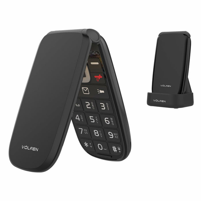 Мобилен телефон за по-възрастни хора Volfen ASTRO FLIP Черен 48 MB 2,8" 4G