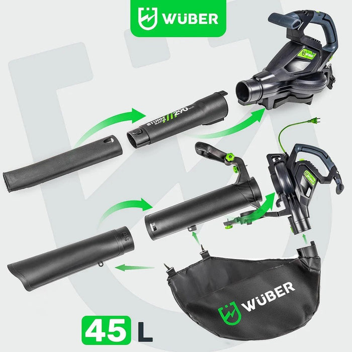 Електрическа духалка за листа 3000 W с дробилка 15:1 W43422 WUBER