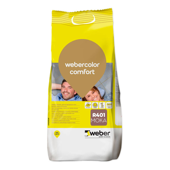 ФУГИРАЩА СМЕС ЗА ВЪТРЕШНА И ВЪНШНА УПОТРЕБА WEBER COLOR COMFORT R401 МОКА