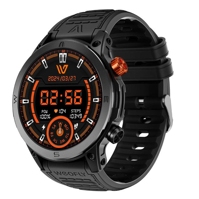 Weofly Conquer Smartwatch - Многофункционален часовник Bluetooth 5.3 черен