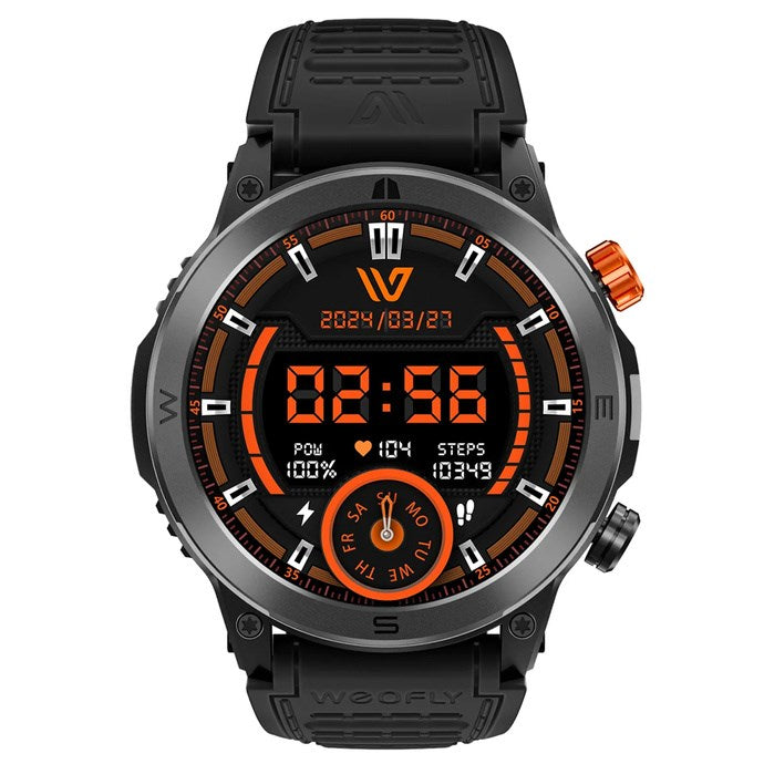 Weofly Conquer Smartwatch - Многофункционален часовник Bluetooth 5.3 черен