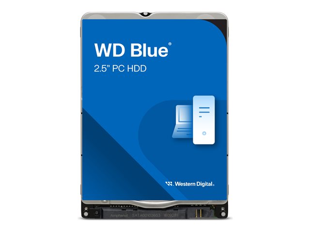 WD Blue Mobile 2TB HDD 7mm 5400Rpm SATA 6Gb/s serial ATA 128MB кеш 2.5inch RoHS съвместим вътрешен Bulk