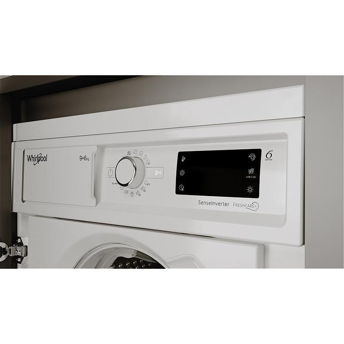 Вградена пералня със сушилня Whirlpool BI WDWG 961485 EU*** , 1400 об./мин., 6 kg, 9.00 kg, B , D , Бял