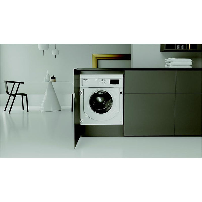 Вградена пералня със сушилня Whirlpool BI WDWG 961485 EU*** , 1400 об./мин., 6 kg, 9.00 kg, B , D , Бял