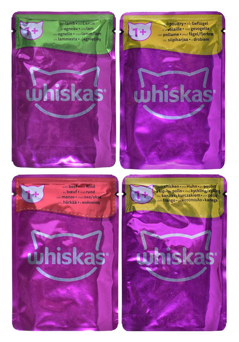 WHISKAS Класически ястия в сос - мокра котешка храна - 80х85гр