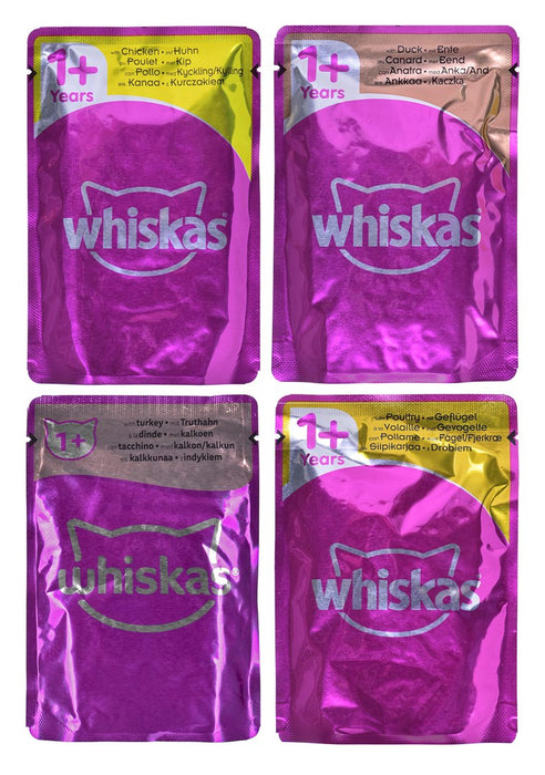 WHISKAS Poultry Feasts in Jelly - мокра храна за котки - 80x85гр
