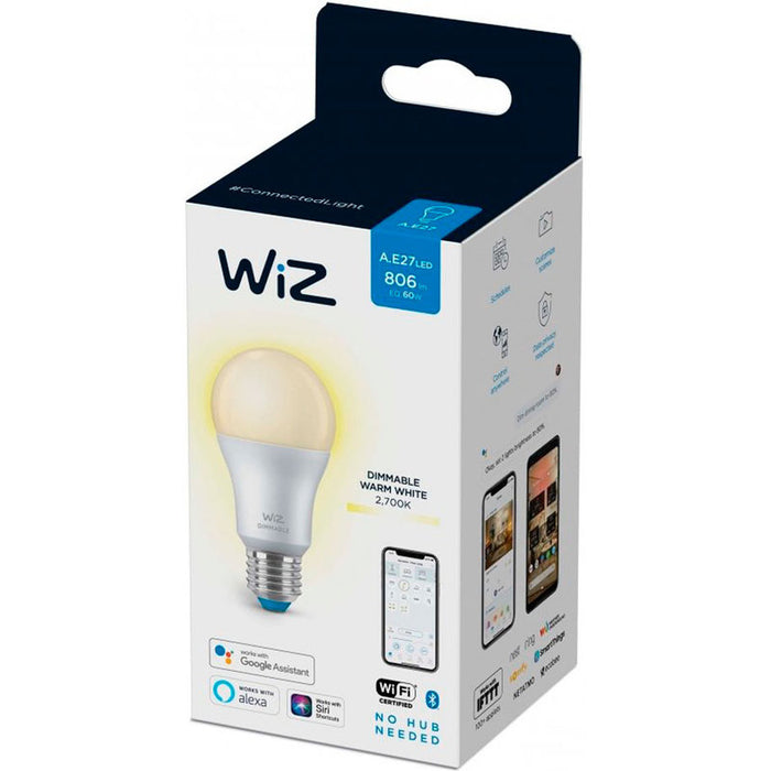 LED КРУШКА E27 8W 2700K 806LM ДИМИРУЕМА МАТ WI-FI WIZ