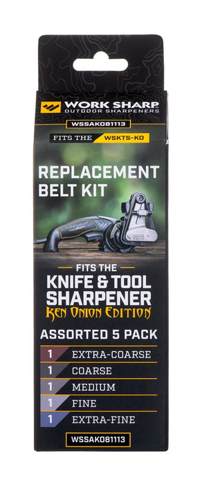 Work Sharp Abrasives - комплект от 5 ленти за заточване за Work Sharp Ken Onion Edition