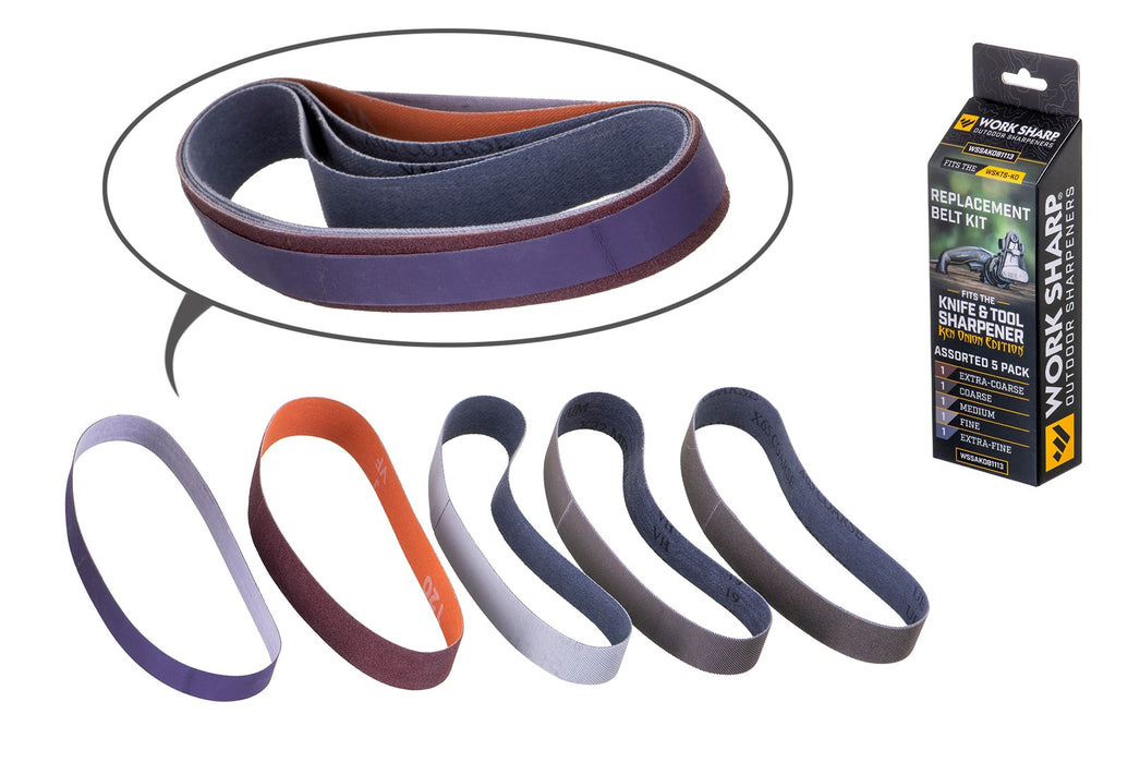 Work Sharp Abrasives - комплект от 5 ленти за заточване за Work Sharp Ken Onion Edition