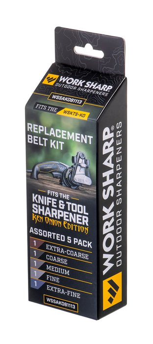 Work Sharp Abrasives - комплект от 5 ленти за заточване за Work Sharp Ken Onion Edition
