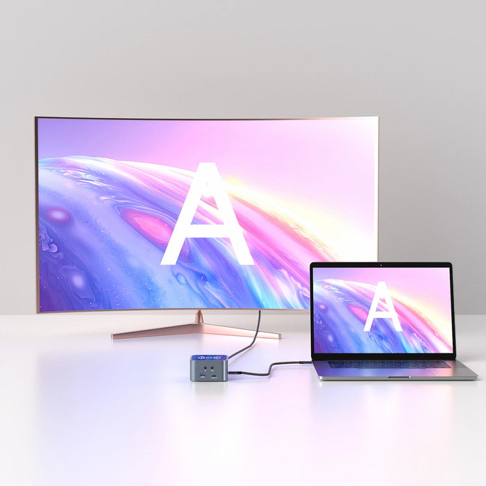 Хъб USB-C 12 в 1 Wozinsky WHBC09Y8S мултифункционален, с функция за безжично зареждане, алуминиев, с 15 см кабел - сив