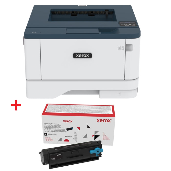 Xerox B310DNI A4 черно-бял принтер 40стр./мин. Дуплекс, мрежа, wifi, USB, 250 листа тава за хартия + Xerox Black тонер касета с голям капацитет 8000 страници B310/B305/B315