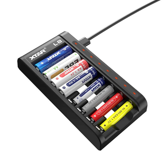 Зарядно устройство AA/AAA 1,5 V i 1,2V, smart - 8 слота