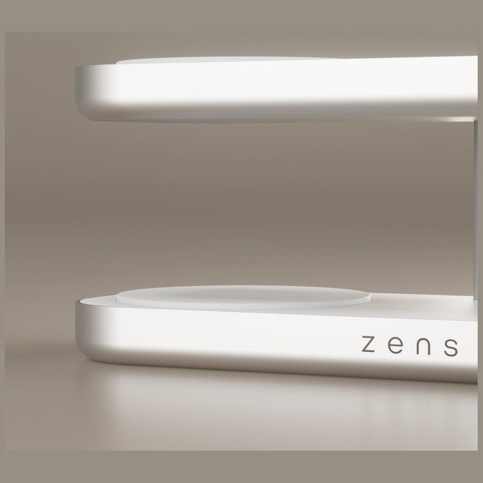 Магнитно индукционно зарядно Zens Quattro Charger Pro 4 Qi2 4в1, бяло