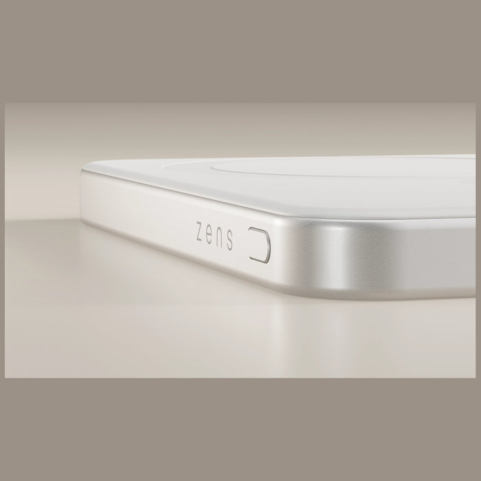 Powerbank Zens Pro 1 Slim MagSafe Qi2 15W 5000 mAh, бял