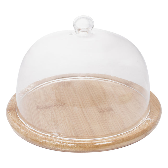 ПЛАТО ЗА СИРЕНА СТЪКЛЕН КАПАК 24СМ Z1486 ZOKURA