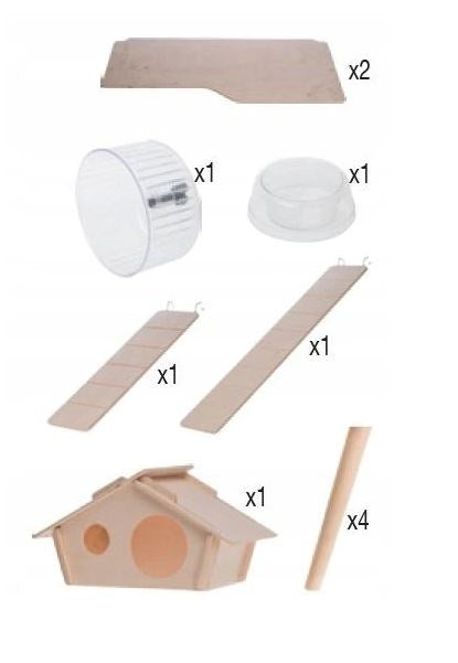 Zolux Cage Neo Silta дребни гризачи H58, Сив