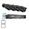 Комплект четири IP камери ZOSI C105 WiFi 8MP + рекордер + HDD 2TB